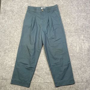 Courtyard LA Pants Women Medium Spruce Work Pant High Waist Pleated Wide USA